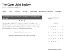 Tablet Screenshot of clearlightsociety.org